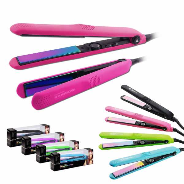 Fini les cheveux électrisés ! • Plaque de lissage avec matrices amorties • Finition antistatique arc-en-ciel qui élimine les cheveux électrostatiques • Haute température (230°C) • Contrôle électronique de la température • Bouton de verrouillage en position fermée