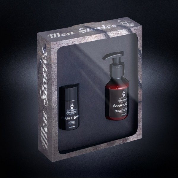 En coffret : -1 Barber Baume Après Rasage 50 ml  -1 Gel de Précision 100 ml 