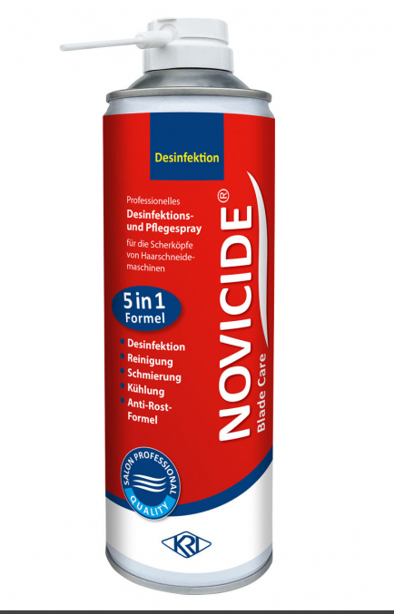 Novicide - Sray de désinfection et d'entretien, formule 5 en 1. Découvrez le Novicide de la marque Blade Care, un produit révolutionnaire pour l'entretien et la désinfection de vos outils de coiffure et d'esthétique.
