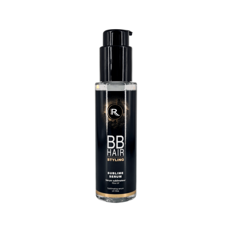 Le sérum sublimateur BBHair Styling prépare les cheveux à toutes les coiffures. Appliqué avant le brushing, il permet un maintient et optimise le temps de séchage. Les cheveux sont gainés. Appliqué en finition du brushing, il apporte un effet «douceur» instantané pour des cheveux soyeux. Sa texture gel pailleté favorise son application. Avec son filtre UV, il protège la fibre et évite l’oxydation de la couleur pour une meilleure tenue et plus d’éclat.