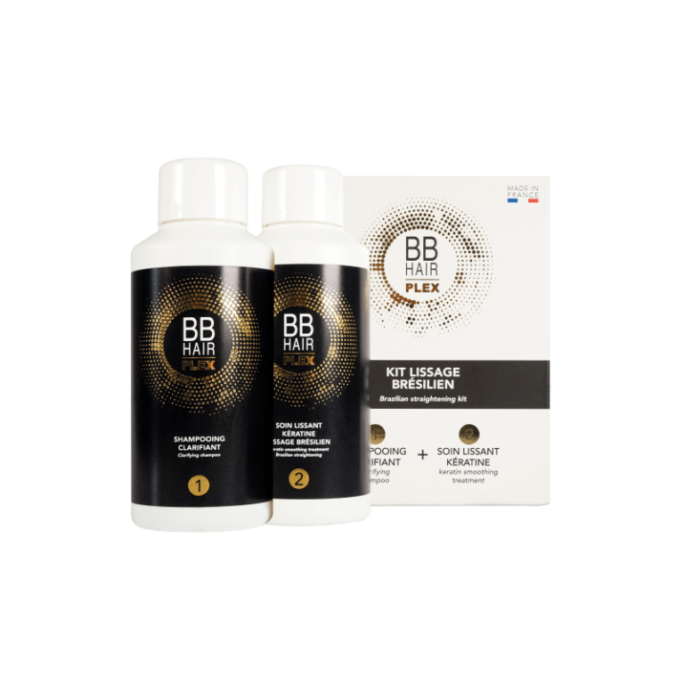 Le Kit de lissage brésilien à la Kératine BBHair Plex est une technique de lissage qui grâce à son action lissante et réparatrice apporte brillance et discipline les cheveux. Ce lissage est thermo actif, ce qui permet à la fibre de se lisser sous l'action de la chaleur en disciplinant les frisottis. Ce n’est pas un défrisage et il ne modifie pas chimiquement la structure du cheveu