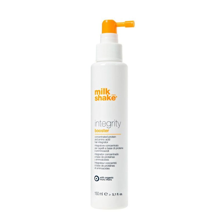 Integrity Booster - MILK_SHAKE de 150ML est le secret le mieux gardé des professionnels de la coiffure pour redonner vie à des cheveux normaux et fins abîmés ou traités chimiquement. Si vous rêvez de retrouver des cheveux éclatants de santé, ce complément nutritif est votre allié incontournable. C'est un un pré-shampooing il agit en profondeur pour tonifier et hydrater vos cheveux abîmés réparant les dommages causés par les colorations, les lissages, et autres traitements.