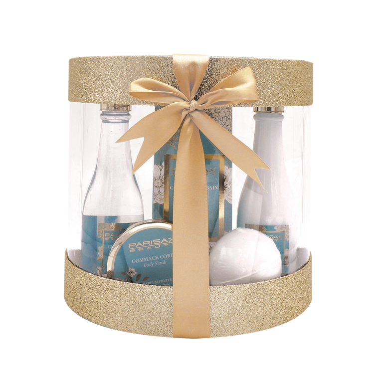 Plongez dans une expérience de bain scintillante et luxueuse avec le Coffret Bain Scintillant Parisax, une invitation à l'évasion et à la détente. Conçu pour élever vos rituels de soins corporels au niveau supérieur, ce coffret d'exception réunit une sélection soigneusement élaborée pour transformer chaque bain en un moment de pur bonheur.