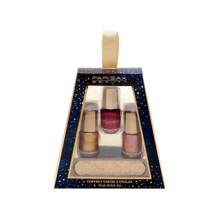 Plongez dans l'univers éclatant de la beauté des ongles avec le Trio Vernis à Ongles Parisax, une collection élégante qui fusionne la sophistication parisienne avec l'éclat de la créativité. Ce trio exquis de vernis à ongles offre une gamme complète de finitions, des nacrées sublimes aux laquées sophistiquées en passant par les éclats pailletés, pour exprimer votre style unique.