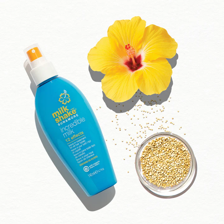 Incredible Milk - Sun & More Incredible Milk - Sun & More est la Protection Ultime pour vos Cheveux en Été de 140ML. Offrez à vos cheveux une protection complète contre les effets néfastes du soleil avec le Milk Shake Sun & More Incredible Milk.