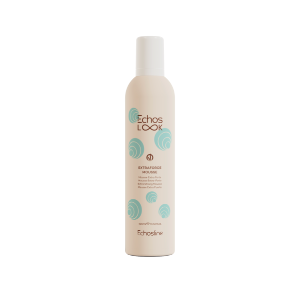 La Mousse Extra Forte- EchosLook est idéale pour pour un coiffage naturel mais défini et durable, 400ML.