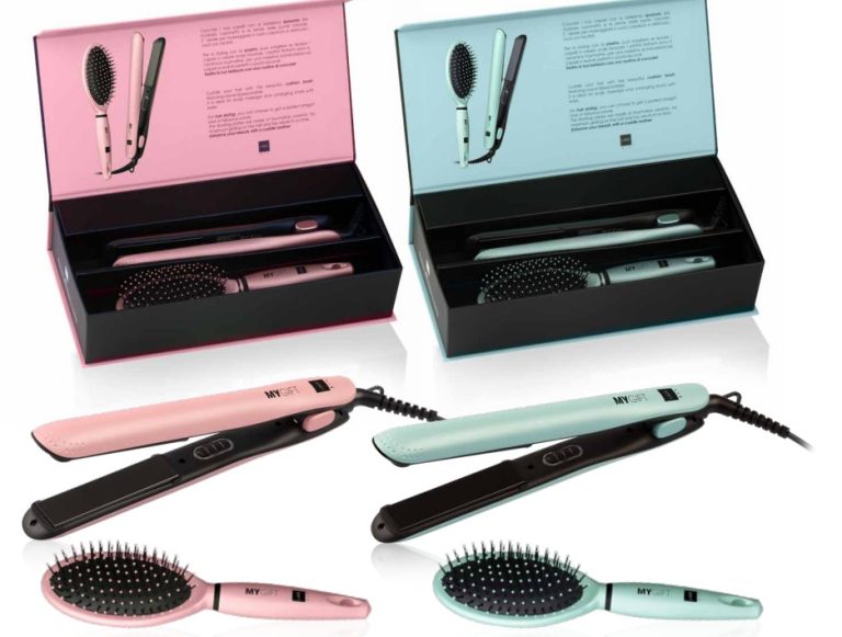 Un duo indispensable pour sublimer vos cheveux : un fer à lisser performant et une brosse démêlante ultra douce, réunis dans un coffret élégant.